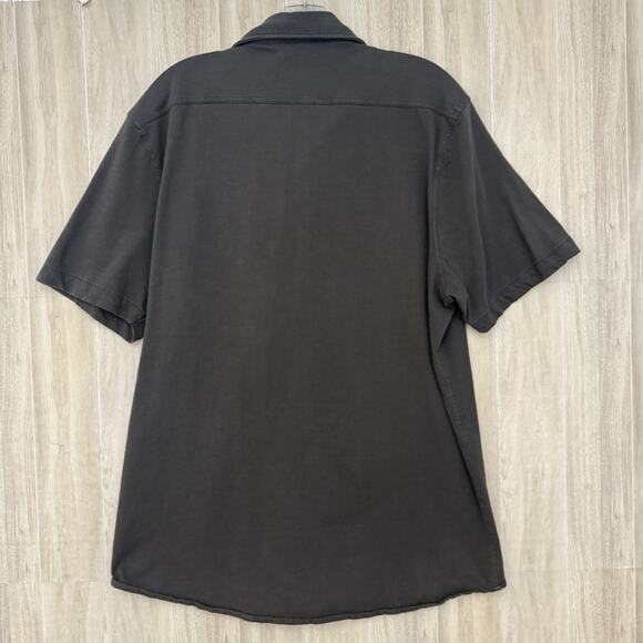 Faherty Short Sleeve Knit Seasons Shirt Men XL Washed Black Pockets Casual READ - Picture 2 of 12